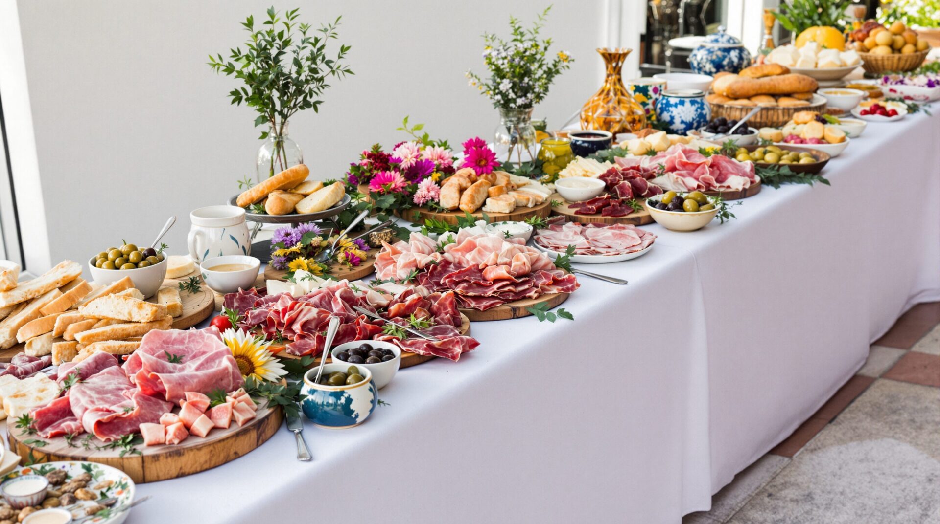 présentation viande froide pour buffet